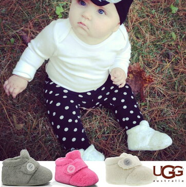 UGG Australia 【アグ　オーストラリア・KIDS】インファント BIXBEEインファント・ビックスビー柄・ルームシューズCOLOR :【VAN】オフホワイトCOLOR :【CHRC】ダークグレーCOLOR :【BBG】ピンク