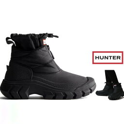 HUNTER　BOOTS【ハンター】オリジナル インシュレーテッド アンクル スノー ブーツ【 HUNTER M's INTREPID ZIP ANKLE SNOW BOOTS 】メンズ イントレピッド ジップ アンクル スノーブーツcolor ：【 BLK 】ブラック