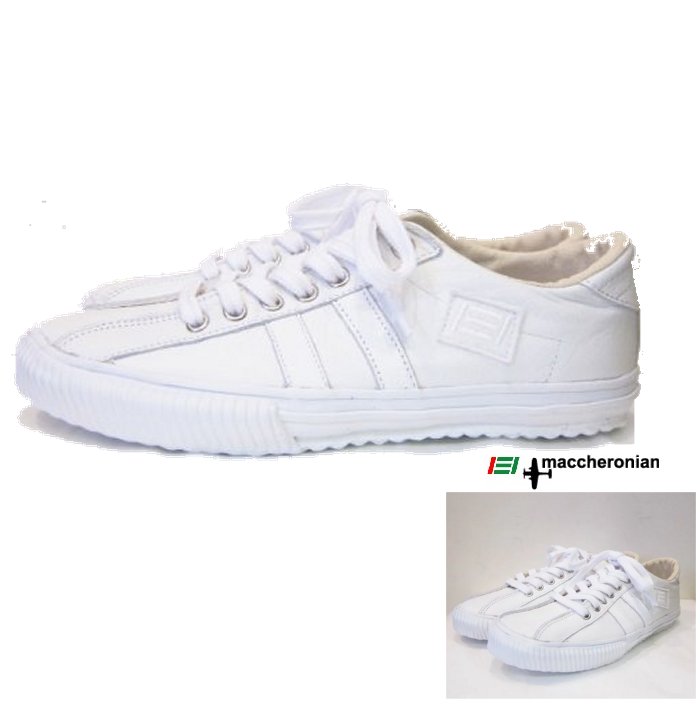 MACCHERONIAN 【マカロニアン】メンズ　2215LLOW　LETHER　SNEAKER　HORSE LEATHER/RAW RUBBERレザー・ローカットCOLOR：【 WHITE 】ホワイト