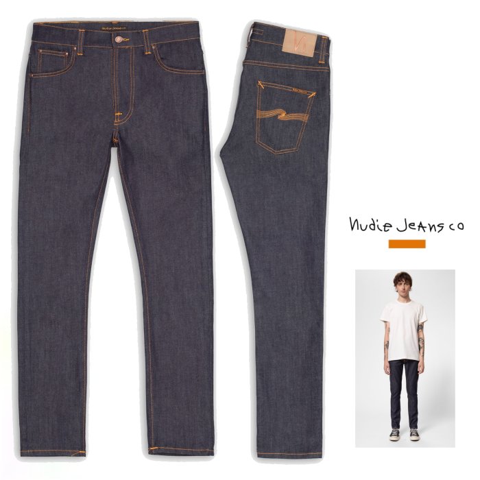 Nudie Jeans[【ヌーディージーンズ】 99161-1269 【11946030】LEAN DEAN リンディーン・タイトフィットパワーストレッチ・ドライ・デニムpower stretch　denim　Gunmetal　trimscolor：498【 DRY 16 DIP 】ドライ