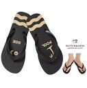 SCOTCH＆SODA【 スコッチ ソーダ 】144109 Punch-Out Flip Flops The Pool Sideユニセックス ビーチサンダルcolor：02【 BLACK×BEIGE 】ブラック×ベージュ