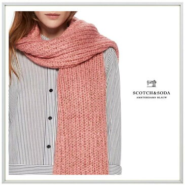 【 スコッチ&ソーダ 】MAISON SCOTCH　【メイソンスコッチ・メゾンスコッチ】Soft Knit Lurex Scarfモヘヤ ニットマフラーcolor：【 Moss 】グリーンcolor：【 Petal 】ピンク