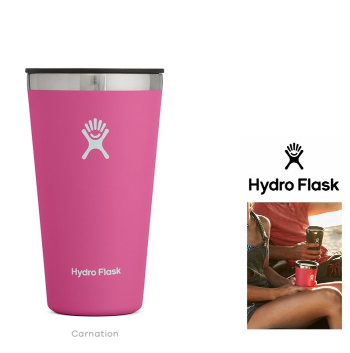 HYDRO FLASK 【ハイドロ フラスク】16オンス BEER ・ビール＆ワイン＆スパークリング5089062 16 oz Tumbler 容量:473mlDRINK WARE18/8ステンレス鋼 印刷鋼板 color：【 Carnation 】カーネーシ…