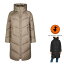 SAVE THE DUCK【 セイブザダック 】【 JACELYN 】D40352W・RECY13HOODED-ZIP-JAKETフーデット・キルティング・ロング・Winter coatColor：【 BEIGE 】ベージュ