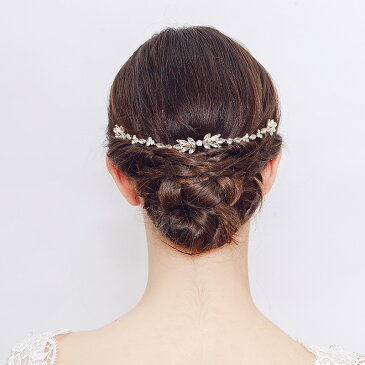 ウエディング ヘアアクセサリー 小物 ヘッドアクセサリー 小枝 ビジュー ヘアアクセサリー ワイヤー 結婚式 2次会 花嫁