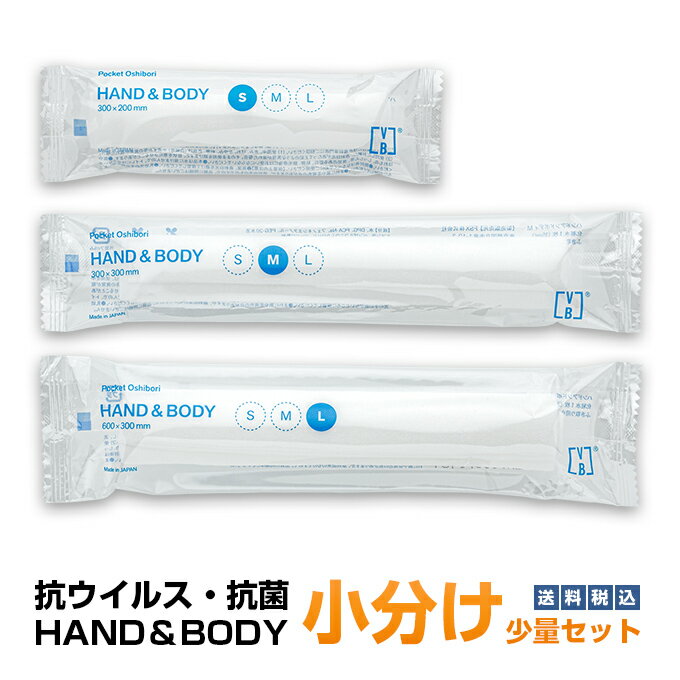 紙おしぼり 厚手 おしゃれ かわいい 使い捨て おしぼり 【 FSX 使い切りボディタオル HAND ＆ BODY S M L 小分け少量セット 】 当店オ..