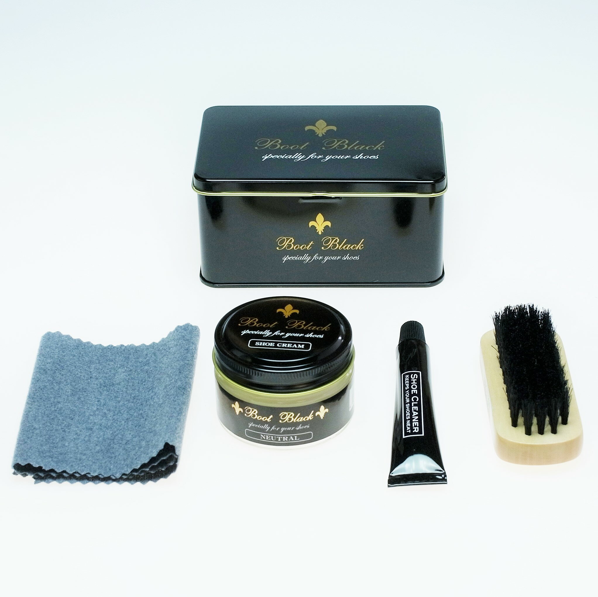 靴磨きセット 初心者 入門 簡単 お手入れ ブートブラック BootBlack シューケア 靴 傷 キズ 隠し 靴ク..