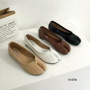 足袋 パンプス タビ ローヒール ローファー フラットシューズ 韓国 TABI 個性的 パンプス バレエシューズ 【orubia オルビア】