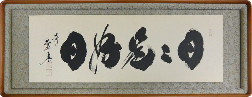 欄間額　扁額 横額 日々是好日　小林太玄書（4.0尺）【当日出荷可能】【送料無料】【smtb-kd】【楽ギフ_包装】【楽ギフ_のし宛書】