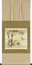 掛軸 竹に雀 金子華春画(掛け軸 F6小判横) 長さ114.5cm×幅51.5cm【あす楽対応】【送料無料】【掛け軸 販売】【smtb-kd】