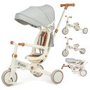 限定クーポン 新色登場 6in1 三輪車 折りたたみ 手押し 子供三輪車 おしゃれ 幼児用 かじとり ベビーカー キックバイク バランスバイク 子供用自転車 キ...