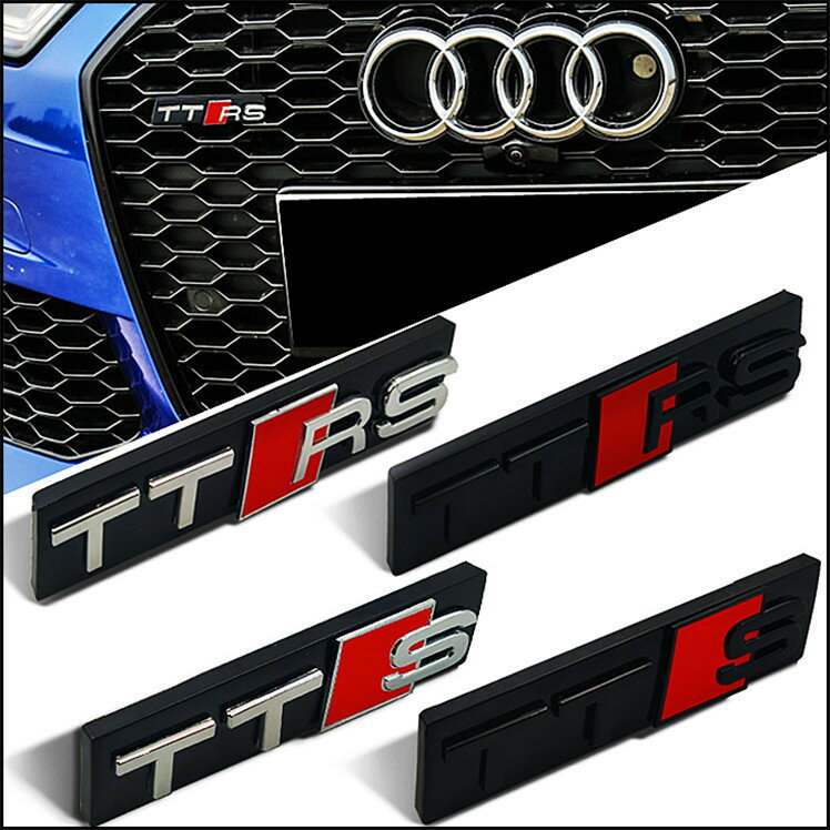 【 送料無料 】 アウディ Audi TTS TTRS グリル エンブレム スポーツ仕様　社外メッシュグリル専用