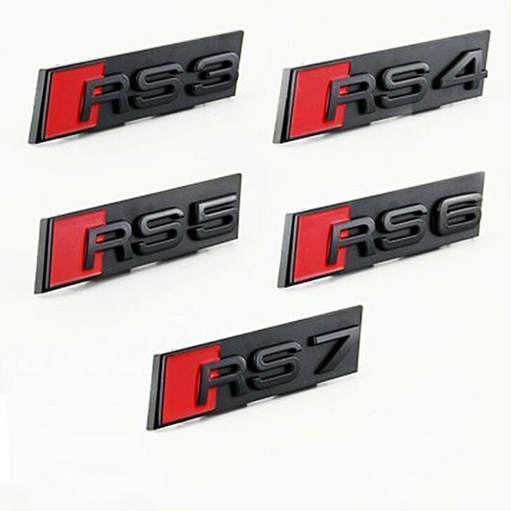 【 送料無料 】 Audi　アウディ　RS3 RS4 RS5 RS6 RS7 RS8　グリルエンブレム　フロント グリル　エンブレム　グレードアップ　外装　2色選択可能　オリジナルグリル専用