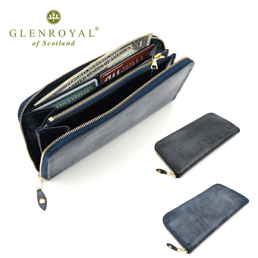 楽天ツモリチサト正規取扱店・お財布屋グレンロイヤル GLENROYAL LB03-6029 フルブライドルレザー ラウンドファスナー長財布 | 財布 長財布 メンズ ブランド 40代 男性用財布 ウォレット レイクランドブライドル 男性 プレゼント 彼氏 ファスナー おしゃれ L字 小物 長サイフ