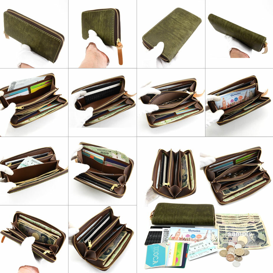 長財布 ラウンドファスナー ラウンド イタリアンレザー プエブロ PUEBLO 本革 日本製 レディース 大容量 CHAM チャム 送料無料