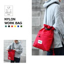 NYLON WORK BAG 巾着バッグ メンズ レディース 2wayバッグ ショルダーバッグ A4 縦型 ナイロン 撥水 1/2HALF 斜めかけ 手持ち ブ...
