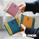 moz モズ ミニ財布 L字ファスナー l型 レディース 本革 小さい財布 薄い コンパクトウォレット サブ財布 Flower Elk エルク 花 型押し ヌメ調 使いやすい バイカラー くすみカラー 北欧 牛革 経年変化 スウェーデン sweden ヘラジカ 86064 母の日