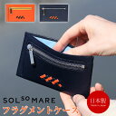 フラグメントケース 薄い SOLSOMARE ソルソマーレ Costa コスタ スマート財布 レディース 本革 レザー 牛革 国産レザー 日本製 YKKエクセラファスナー 職人 編み込み ユニセックス スムースレザー