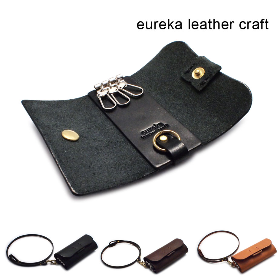 キーケース 3連 フックレース ヌメ革 本革 日本製 eureka leathercraft ユリカレザークラフト 2-3DF