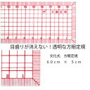 方眼定規B 60×5cm 縫い代12mmライン入(パッチワーク 図案 等間隔 ぬいしろ 平行 30cm 50cm 幅広 方眼 方眼定規 安い 使いやすい メモリ...