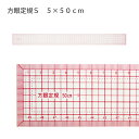 方眼定規エンビ製S 50x5cm（パッチワーク 図案 等間隔 ぬいしろ 平行 30cm 50cm 幅広 方眼 方眼定規 安い 使いやすい メモリ 縫い代 見やすい）おさいほう屋