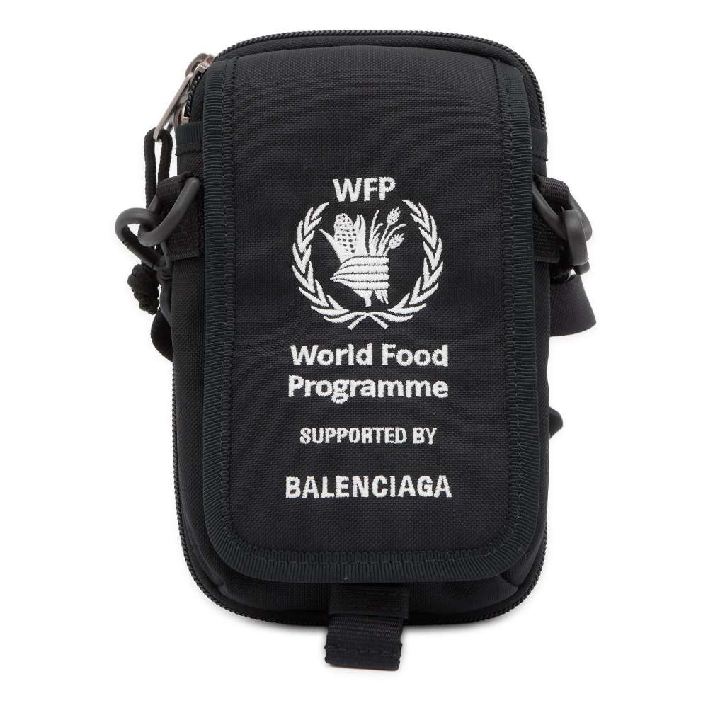 バレンシアガ ショルダーバッグ エクスプローラー WFPコラボ 593329 BALENCIAGA 黒 アウトレット品 【安心保証】 【中古】 バレンシア..