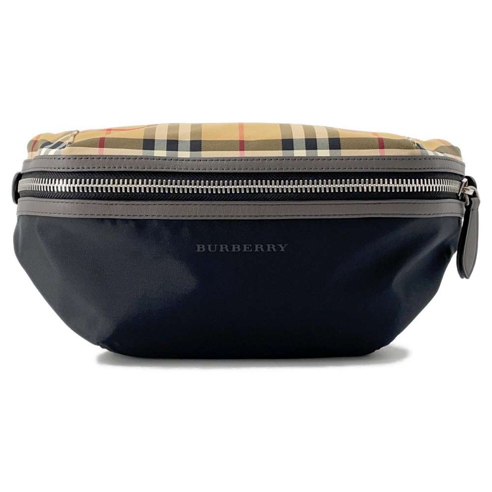 バーバリー ボディバッグ ヴィンテージチェック ナイロン 8005416 BURBERRY ベルトバッグ ウエストバッグ 黒 【安心保証】 【中古】 バーバリー バッグ バーバリー BURBERRY BAG