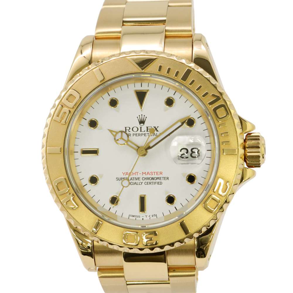 ロレックス ヨットマスター 16628 X番 ROLEX 腕時計 白文字盤 【安心保証】 【中古】 ロレックス ヨットマスター ROLEX ロレックス 中古