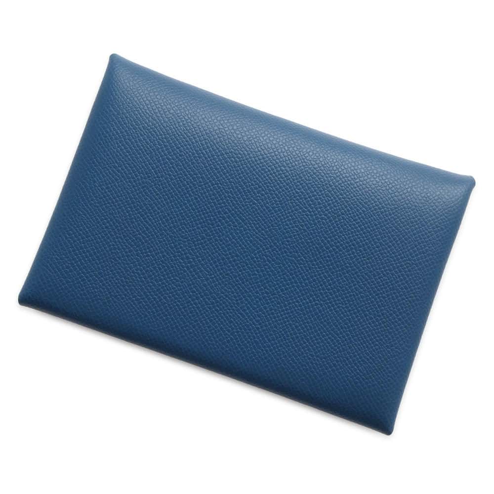 エルメス コインケース カルヴィ デュオ ディープブルー/シルバー金具 ヴォーマダム W刻印 エルメス コインケース エルメス HERMES WALLET 新品のサムネイル