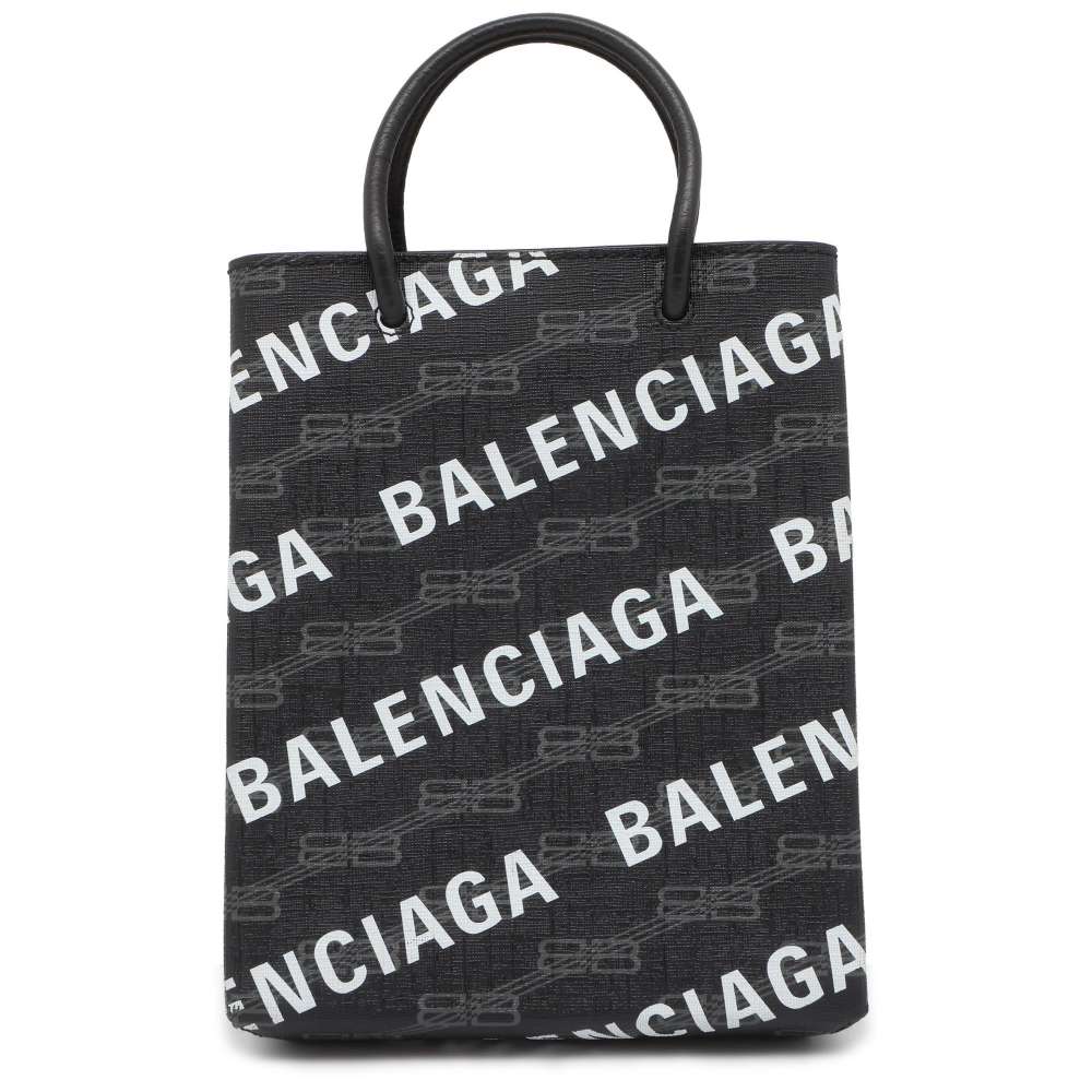 バレンシアガ ハンドバッグ ラージショッピング バッグ PVC 693805 BALENCIAGA 2wayショルダーバッグ 黒 【安心保証】 【中古】 バレン..