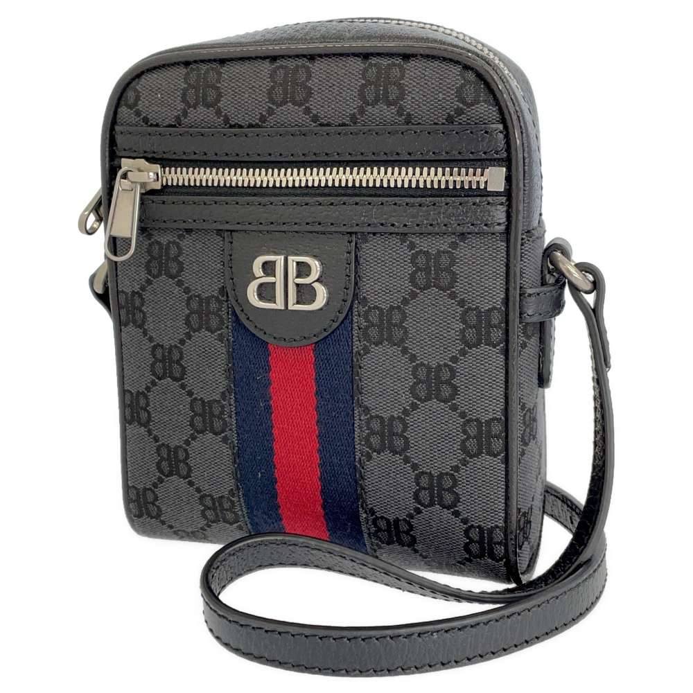 バレンシアガ ショルダーバッグ ザ・ハッカープロジェクト 680129 グッチ BALENCIAGA GUCCI 黒 【中古】 バレンシアガ バッグ バレンシ..