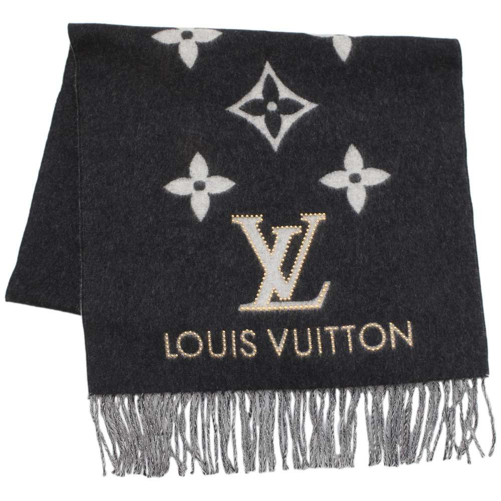 ルイヴィトン マフラー レイキャビック スタッディー M71588 LOUIS VUITTON ブラック 黒 【安心保証】 【中古】 ルイ・ヴィトン マフラー ルイ ヴィトン レディース LOUIS VUITTON 中古