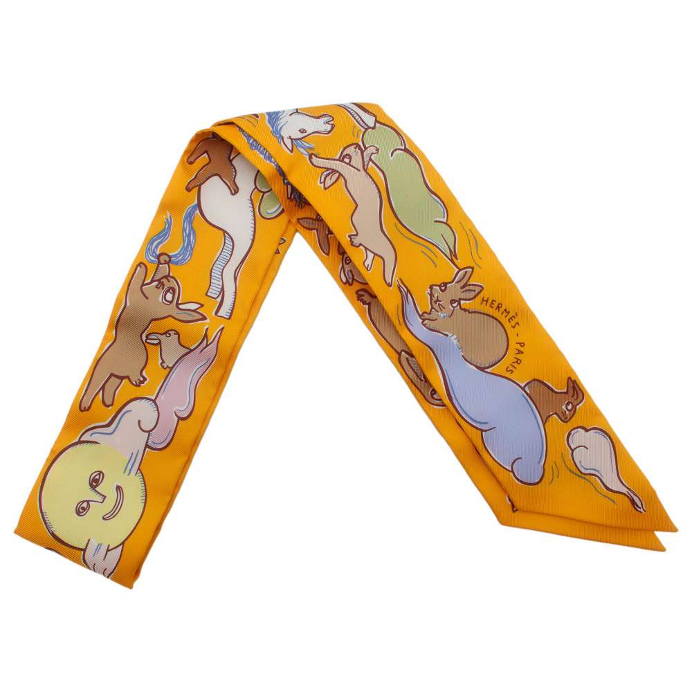 ᥹  ĥ꡼ ȰΥ Mille et Un Lapins HERMES 륯ĥ 2023 ᥹  ᥹ ĥ꡼ HERMES SCARF TWILLY