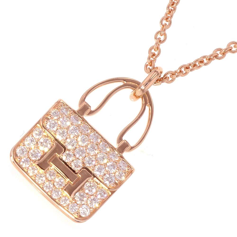 エルメス ネックレス アミュレット コンスタンス ダイヤモンド 43P 計0.44ct K18PGピンクゴールド ジュエリー ペンダント ルメス フィネス ダイヤモンド HERMES エルメス 新品のサムネイル