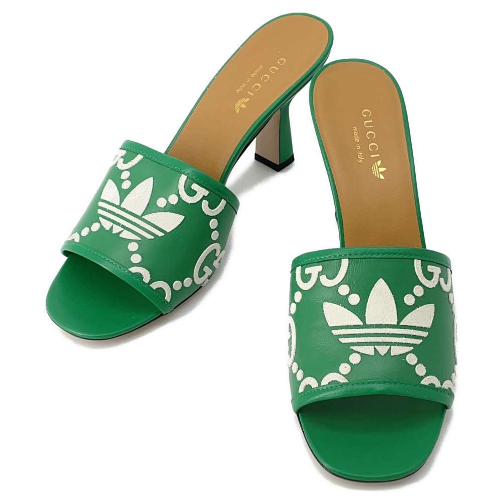 GUCCI ハートグリーンサンダル34 GUCCI ハートグリーンサンダル34