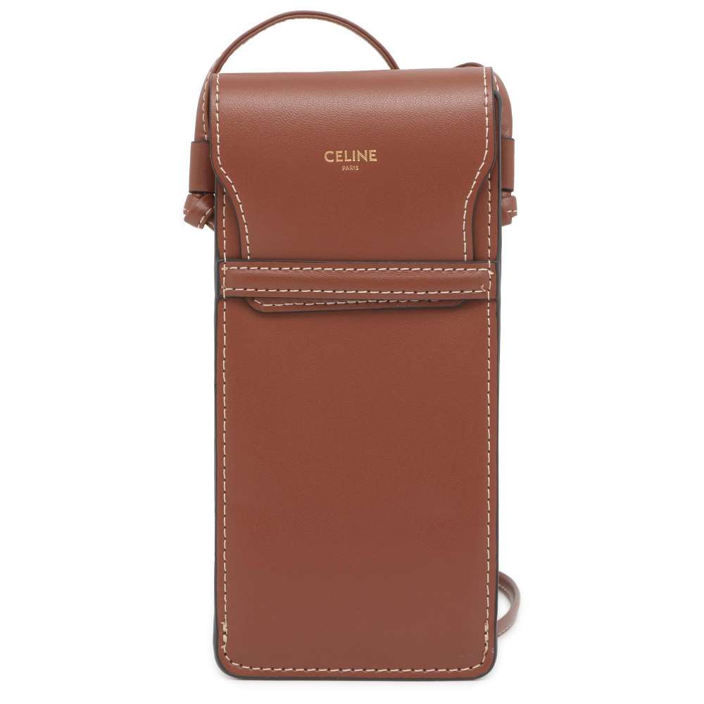 セリーヌ ショルダーバッグ フォンポーチ レザー CELINE ポシェット スマホポーチ 【安心保証】 【中古】 セリーヌ フォンポーチ セリーヌ レディース CELINE 中古