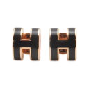 エルメス ピアス ミニ・ポップアッシュ ブラック/ピンクゴールド金具 Hモチーフ HERMES Pop H ポップH 黒 【中古】 エルメス ピアス エルメス HERMES