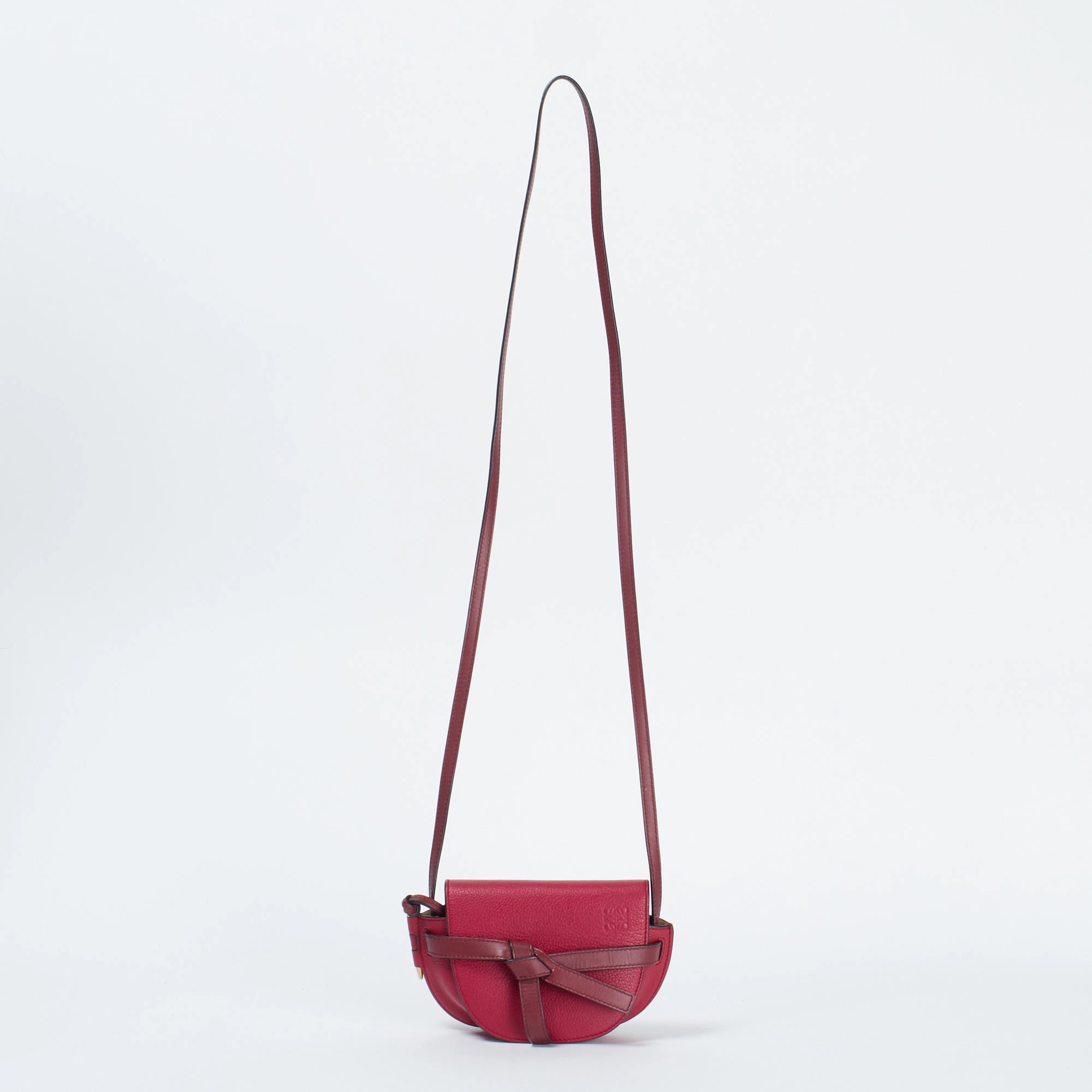 【LOEWE/ロエベ】ゲートミニ レザー ショルダーバッグ ピンク系 【安心保証】 【中古】 2