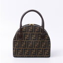 フェンディ ハンドバッグ キャンバス レザー ズッカラウンドバニティ ハンドバッグ FENDI 【安心保証】 【中古】