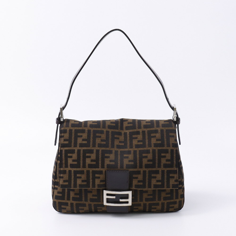 フェンディ ハンドバッグ キャンバス レザー ズッカ マンマバケット FENDI 【安心保証】 【中古】