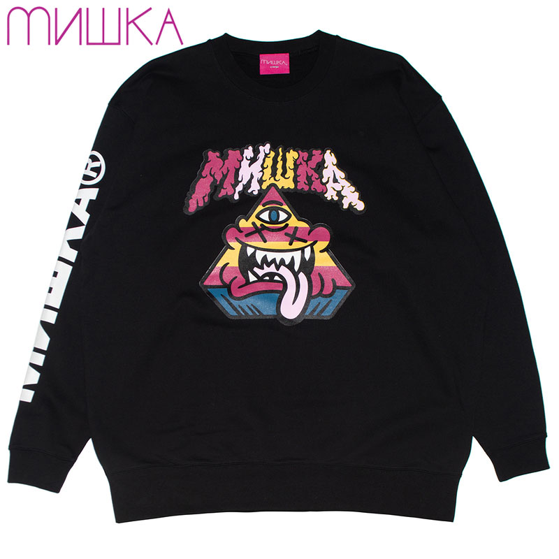  yUSz~VJ MISHKA FADE AWAY CREWNECK SWEAT(ubN  BLACK)~VJN[lbN MISHKAN[lbN ~VJXEFbg MISHKAXEFbg L[vEHb` KEEPWATCH ڋ