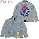  ~VJ MISHKAC PRINTED DENIM JACKET(u[  LIGHT DENIM BLUE)~VJfjWPbg MISHKAfjWPbg ~VJWPbg MISHKAWPbg ~VJGW MISHKAGW LOGO S _[WH