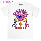 【Mサイズ ラスト1点】【US】ミシカ MISHKA GET YOUR WEIGHT UP TEE(ホワイト 白 WHITE)ミシカTシャツ MISHKATシャツ ミシカティーシャツ MISHKAティーシャツ キープウォッチ KEEP WATCH 目玉