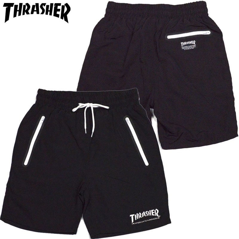 スラッシャー THRASHER MAG/MAG GOAT ALLOVER SHORTS(ブラック 黒 BLACK/SOLID)スラッシャーショーツ THRASHERショーツ スラッシャーボトム THRASHERボトム マグロゴ MAGLOGO