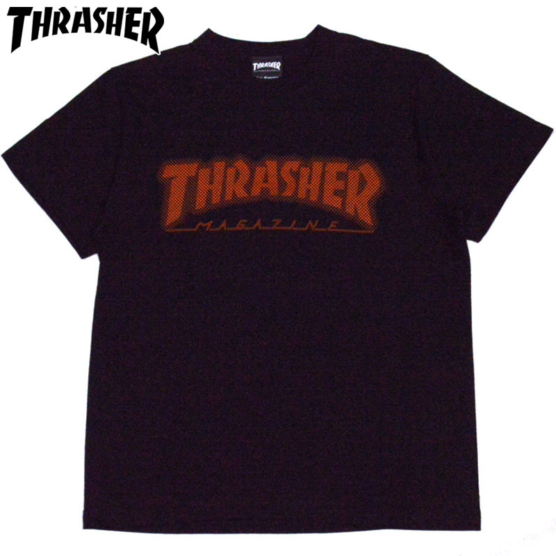 スラッシャー THRASHER DOT HOMETOWN TEE(BLACK/ORANGE)スラッシャーTシャツ THRASHERTシャツ スラッシャーマグロゴ THRASHERマグロゴスラッシャーMAGLOGO THRASHERMAGLOGO 半袖 MAG LOGO マグロゴ