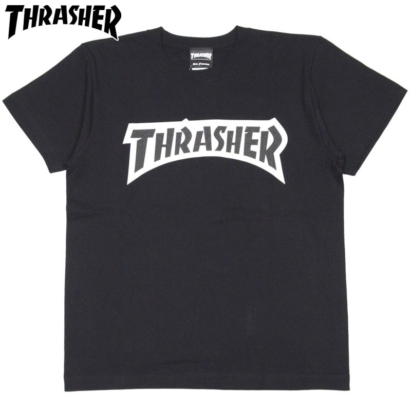 【Sサイズ ラスト1点】スラッシャー THRASHER STICKER2 TEE(ブラック 黒 BLACK)スラッシャーTシャツ THRASHERTシャツ スラッシャーマグロゴ THRASHERマグロゴスラッシャーMAGLOGO THRASHERMAGLOGO 半袖 MAG LOGO マグロゴ