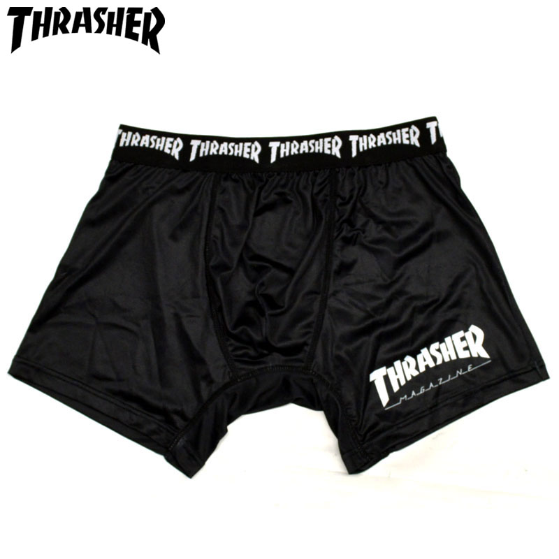 スラッシャー THRASHER BOXER TRUNKS(ブラック 黒 BLACK/WHITE)スラッシャーボクサーパンツ THRASHERボクサーパンツ スラッシャーマグロゴ THRASHERマグロゴ スラッシャーMAGLOGO THRASHERMAGLOGO 総柄