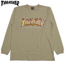 スラッシャー THRASHER FLAME LS ( ベージュ SAND BEIGE ) スラッシャーロンT THRASHERロンT スラッシャーフレイムロゴ THRASHERフレイムロゴ 長袖 LOGO ロゴ(4)