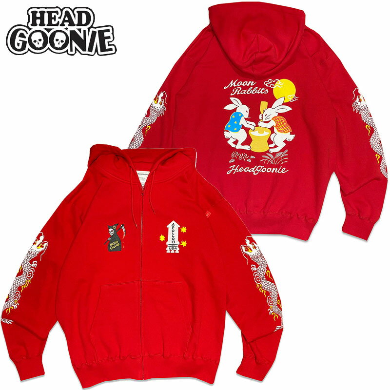  wbhO[j[ HEADGOONIE DEATH13 FULLZIP HOODY SWEAT(bh RED)wbhO[j[Wbvp[J HEADGOONIEWbvp[J wbhO[j[p[J HEADGOONIEp[J