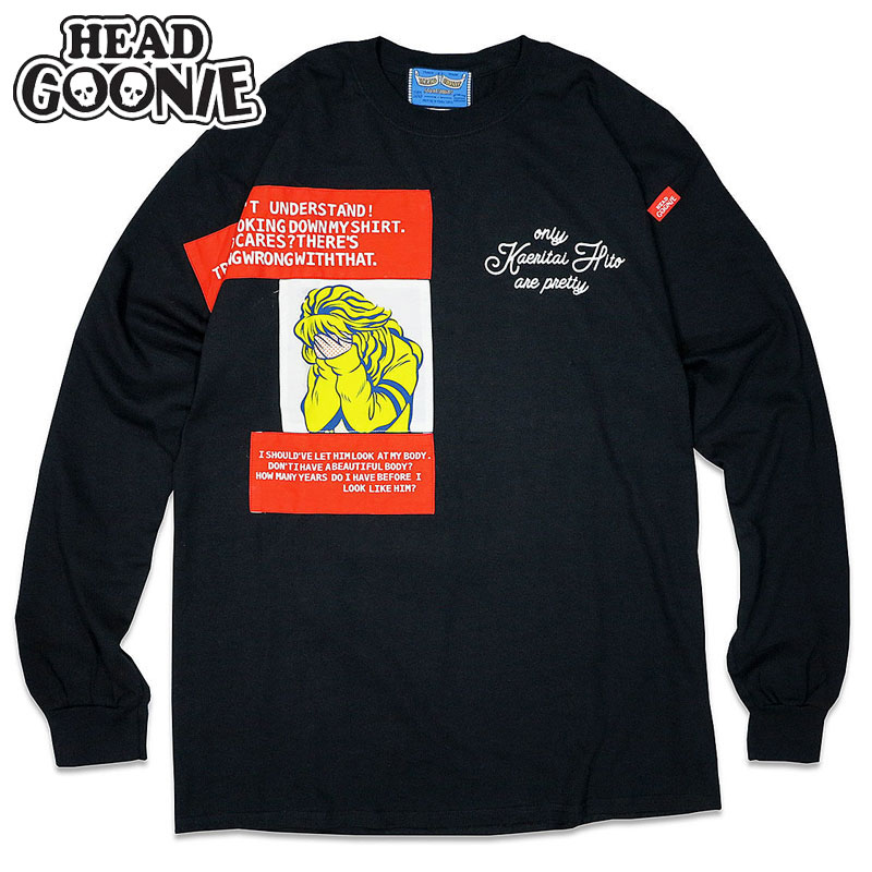 wbhO[j[ HEADGOONIE VERY KAERITAI LONGSLEEVE T-shirts(ubN  BLACK)wbhO[j[T HEADGOONIET wbhO[j[OTVc HEADGOONIEOTVc